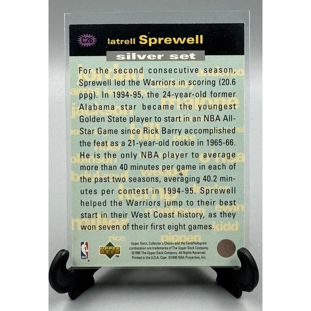 1995-96 Collector's Choice  Crash the Game Silver Set‎ Latrell Sprewell #C26